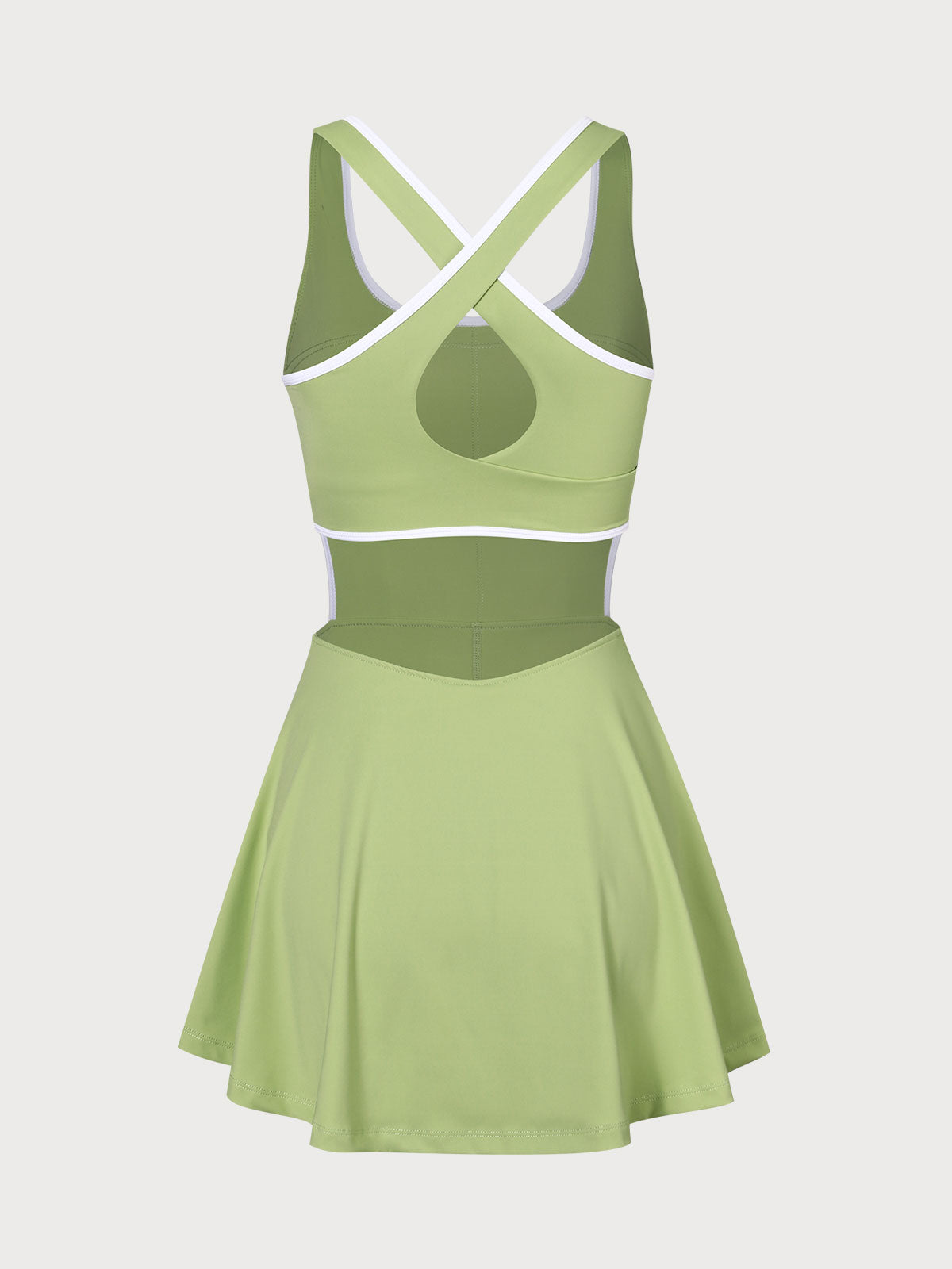 Light Green Cut-Out Dress Sustainable Yoga Dresses&Yoga Jumpsuit - BERLOOK