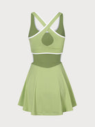 Light Green Cut-Out Dress Sustainable Yoga Dresses&Yoga Jumpsuit - BERLOOK