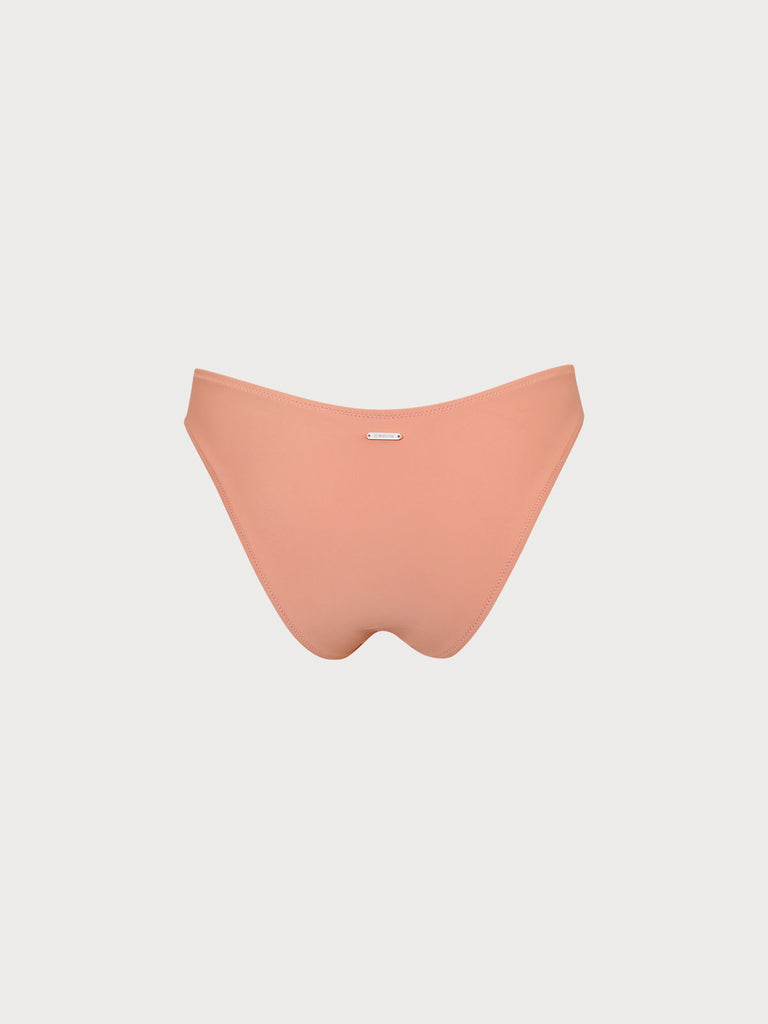 Light Orange Ruched Bikini Bottom Sustainable Bikinis - BERLOOK