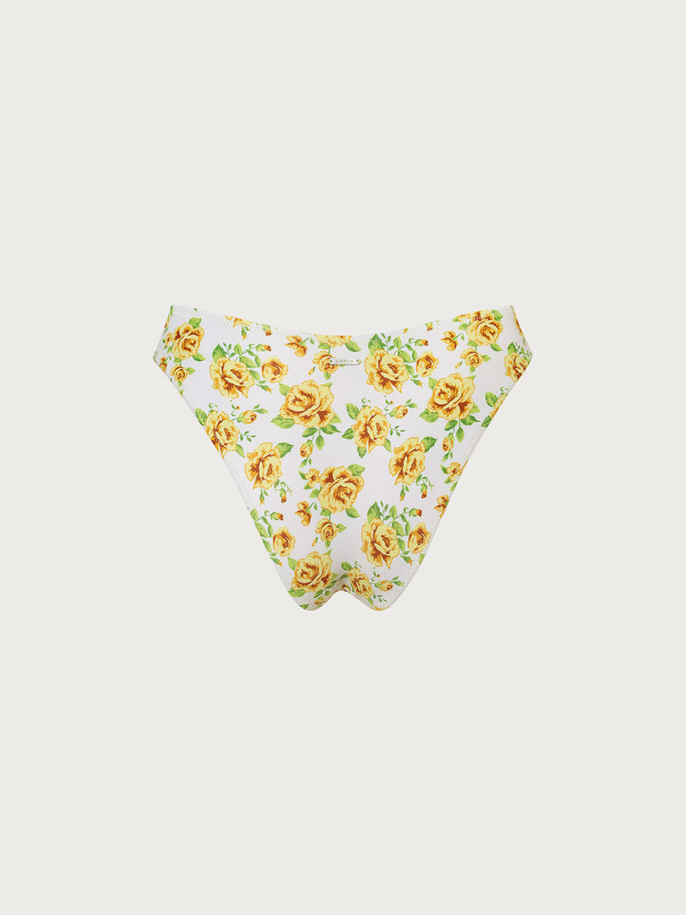 Low Waisted Floral Bikini Bottom Sustainable Bikinis - BERLOOK