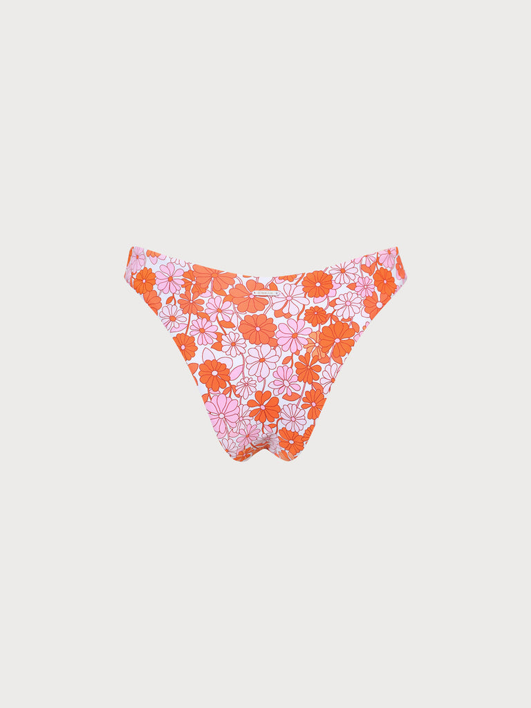 Low Waisted Floral Bikini Bottom Sustainable Bikinis - BERLOOK