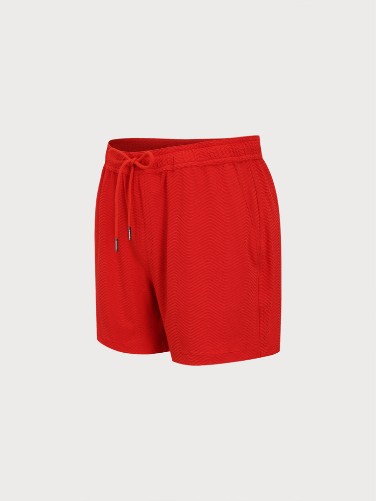 Men'S Knitted Polyester Swim Shorts Sustainable Men's Beach Shorts - BERLOOK