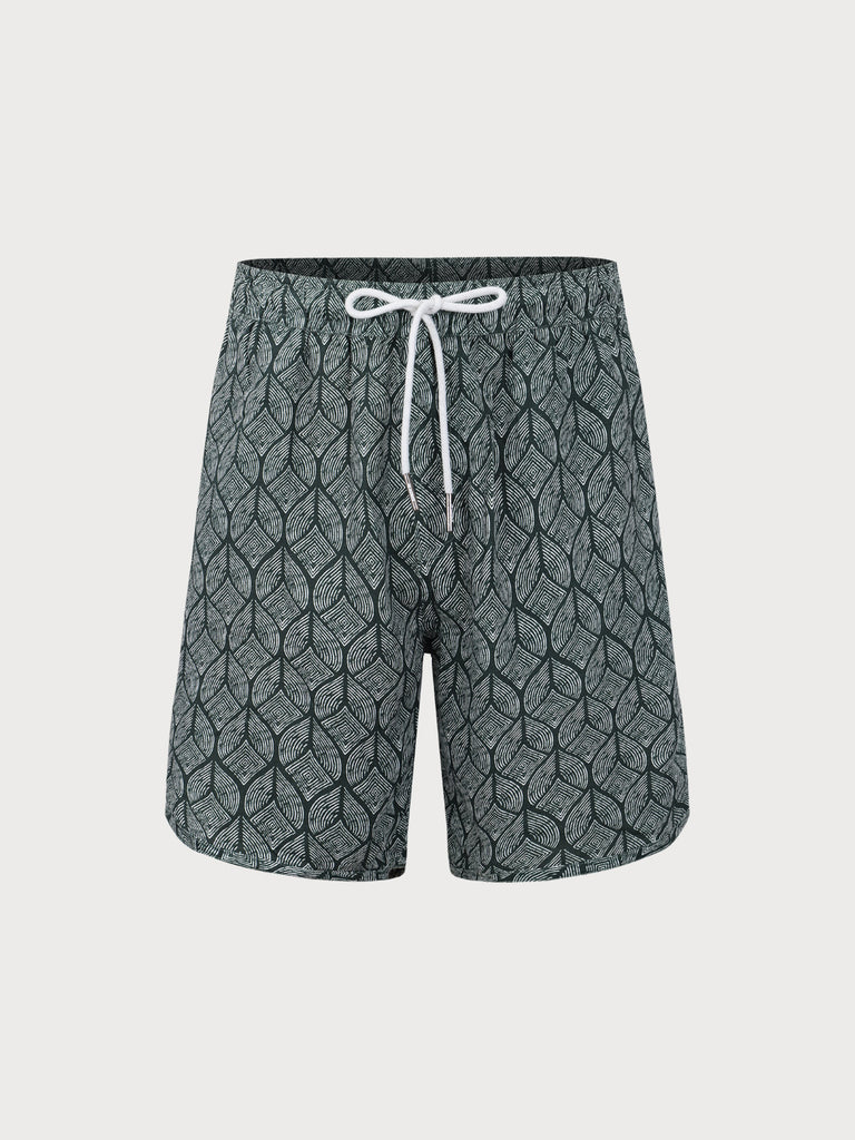 Men'S Woven Cotton And Linen Swim Shorts Sustainable Men's Beach Shorts - BERLOOK