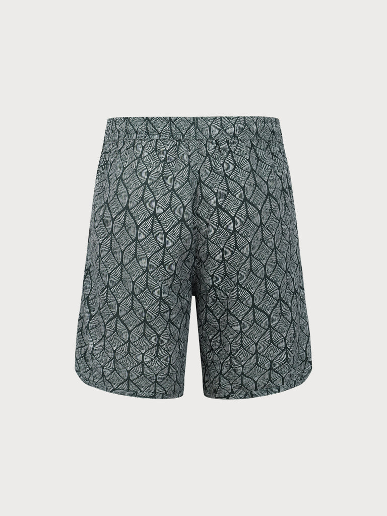 Men'S Woven Cotton And Linen Swim Shorts Sustainable Men's Beach Shorts - BERLOOK