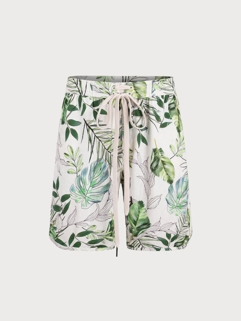 Men'S Woven Linen Swim Shorts Sustainable Men's Beach Shorts - BERLOOK