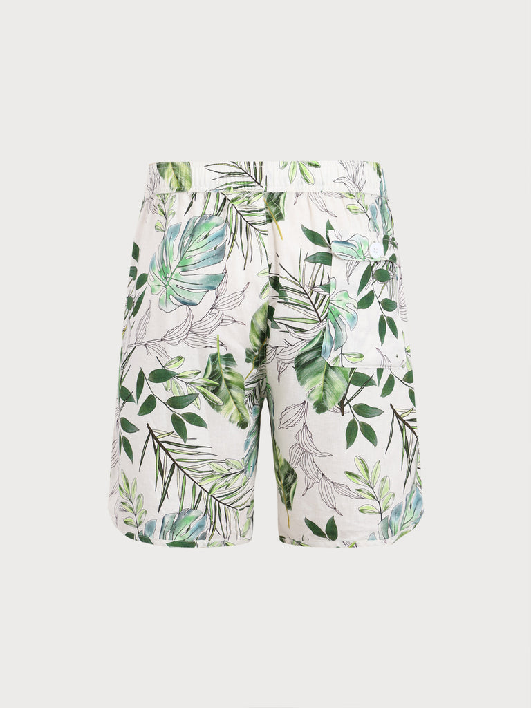 Men'S Woven Linen Swim Shorts Sustainable Men's Beach Shorts - BERLOOK