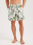 Men'S Woven Linen Swim Shorts Sustainable Men's Beach Shorts - BERLOOK