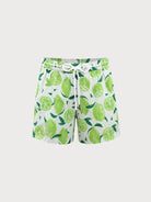 Men'S Woven Nail Spandex Swim Shorts Green Sustainable Men's Beach Shorts - BERLOOK