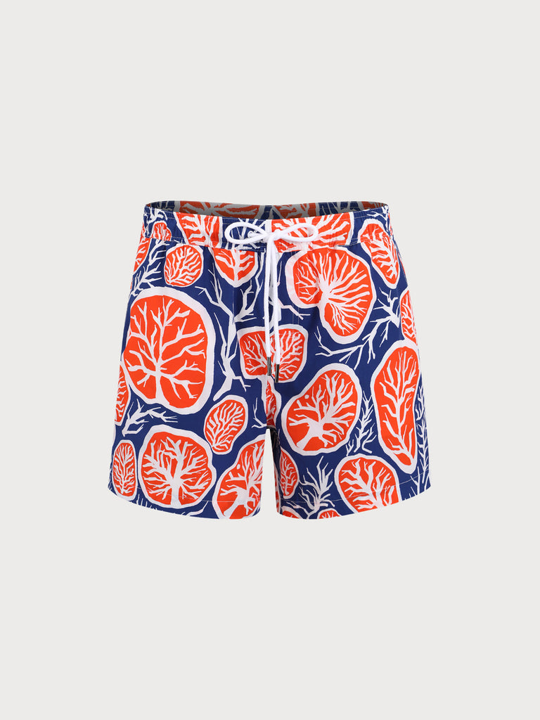 Men'S Woven Nail Spandex Swim Shorts Multi Sustainable Men's Beach Shorts - BERLOOK