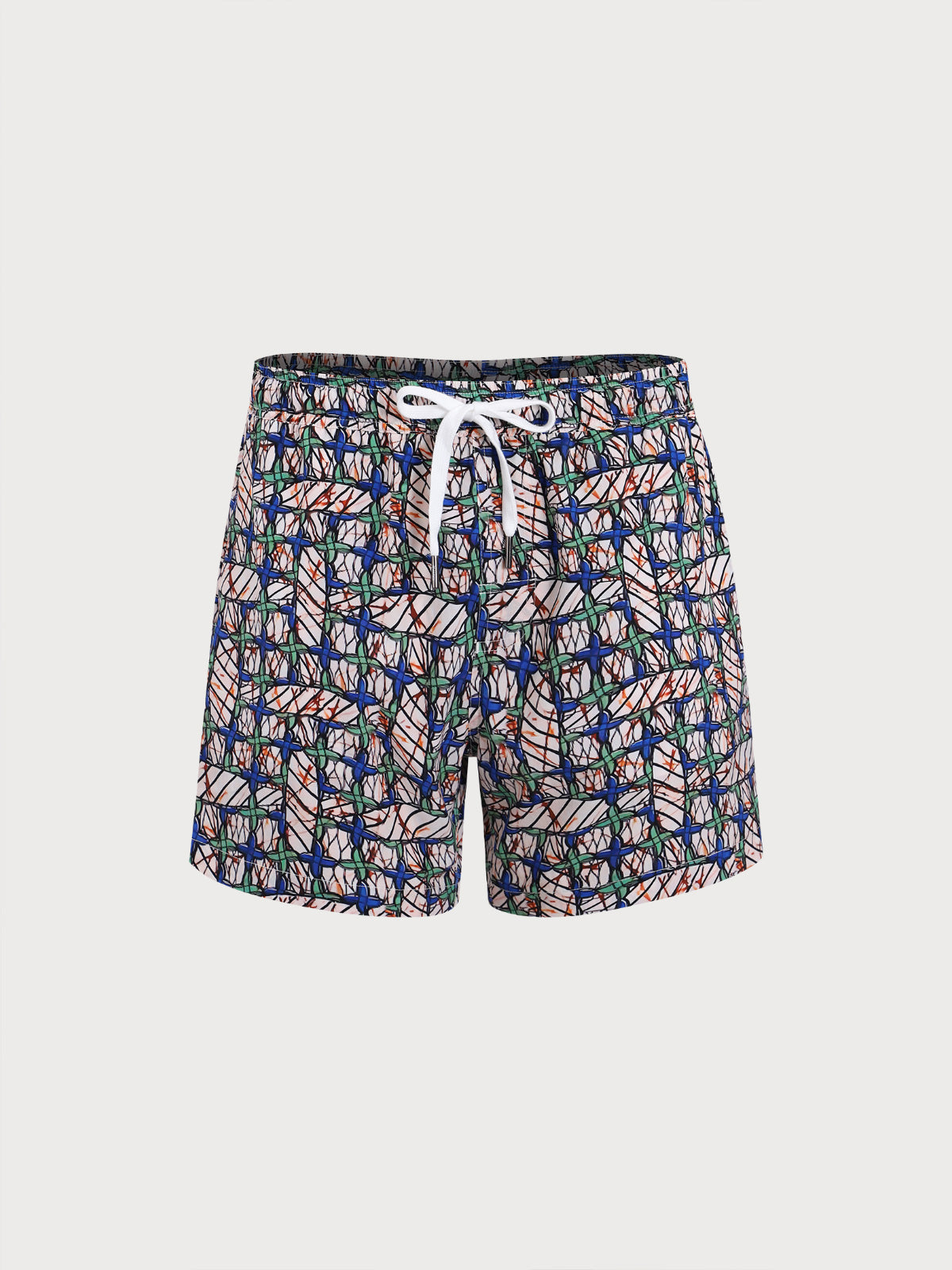 Men'S Woven Nail Spandex Swim Shorts Multi Sustainable Men's Beach Shorts - BERLOOK