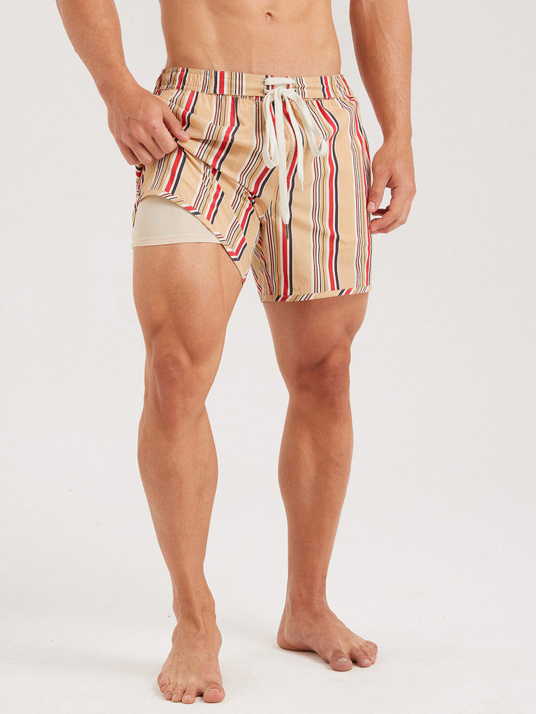 Men'S Woven Nail Spandex Swim Shorts Sustainable Men's Beach Shorts - BERLOOK