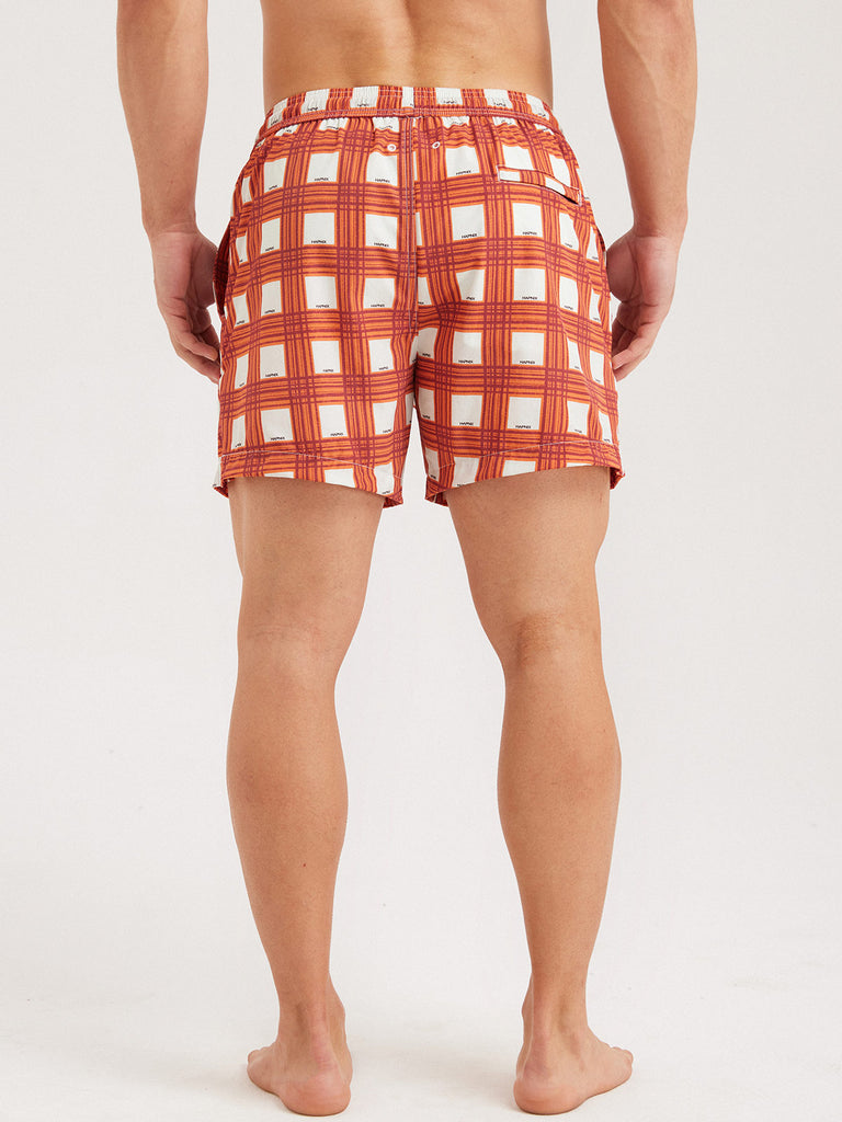 Men'S Woven Nail Spandex Swim Shorts Sustainable Men's Beach Shorts - BERLOOK