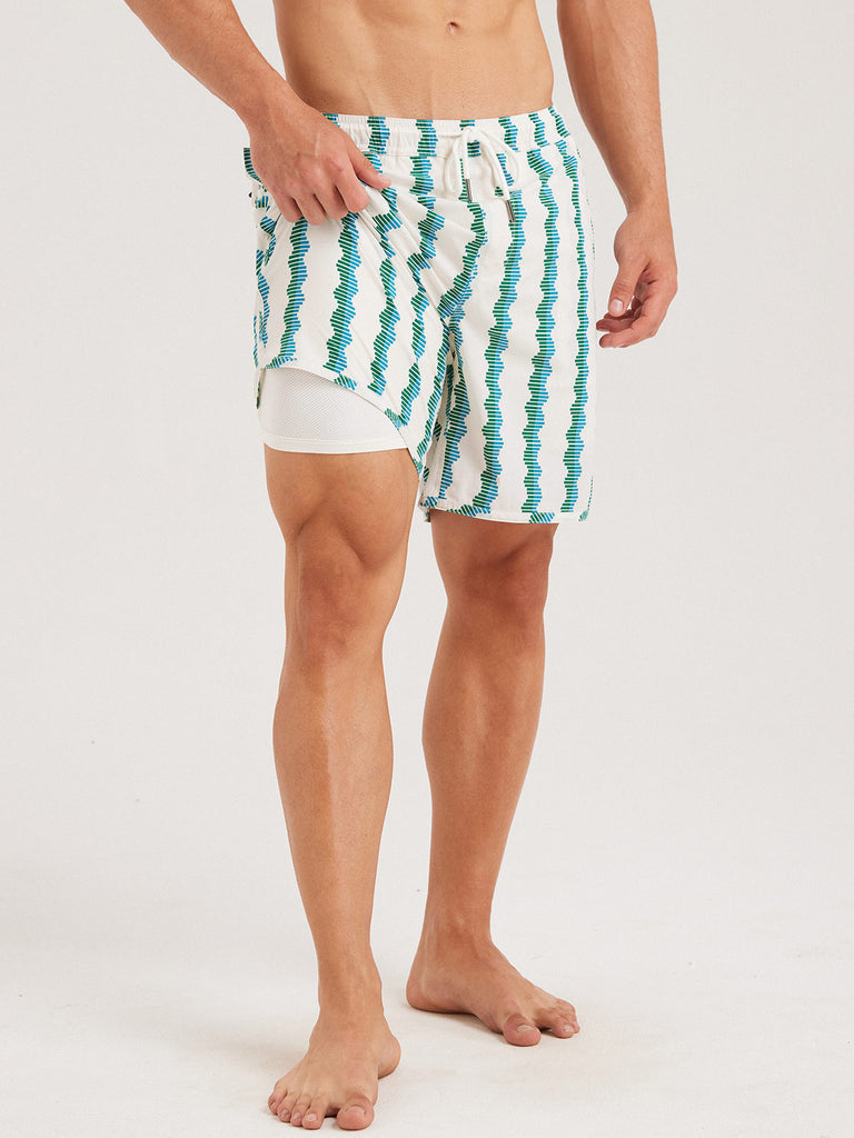 Men'S Woven Nail Spandex Swim Shorts Sustainable Men's Beach Shorts - BERLOOK