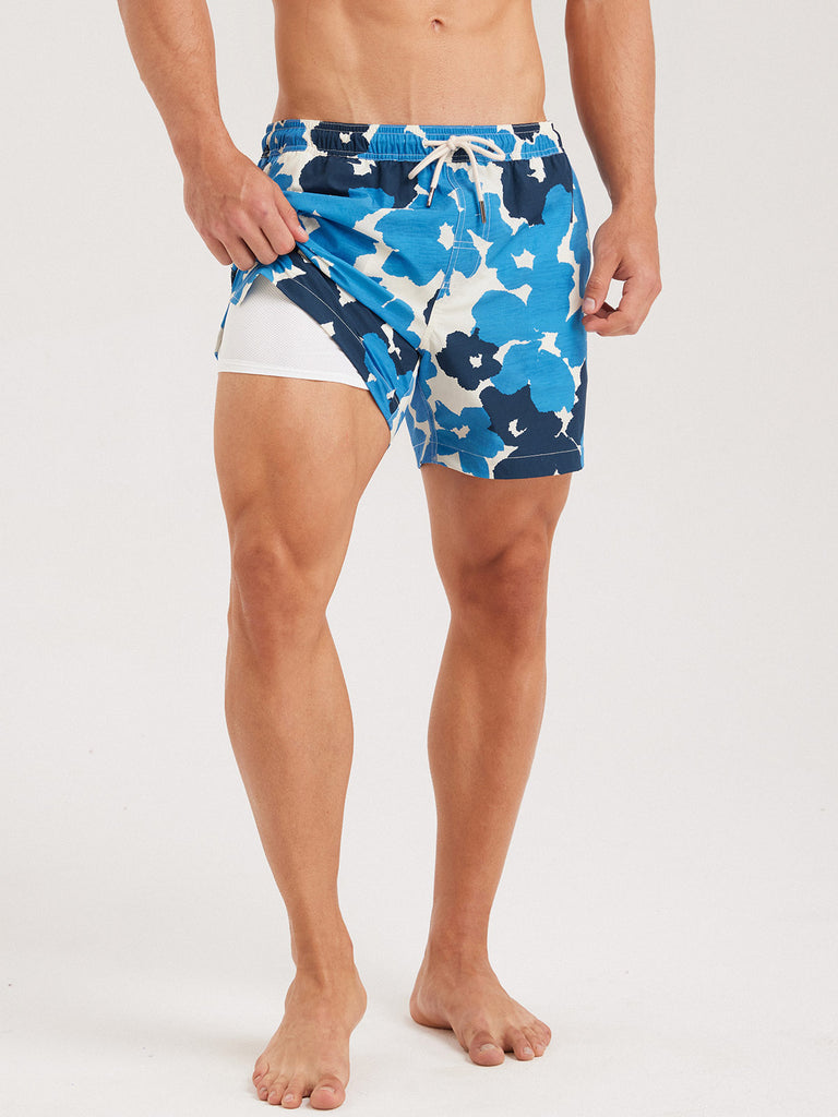 Men'S Woven Nail Spandex Swim Shorts Sustainable Men's Beach Shorts - BERLOOK