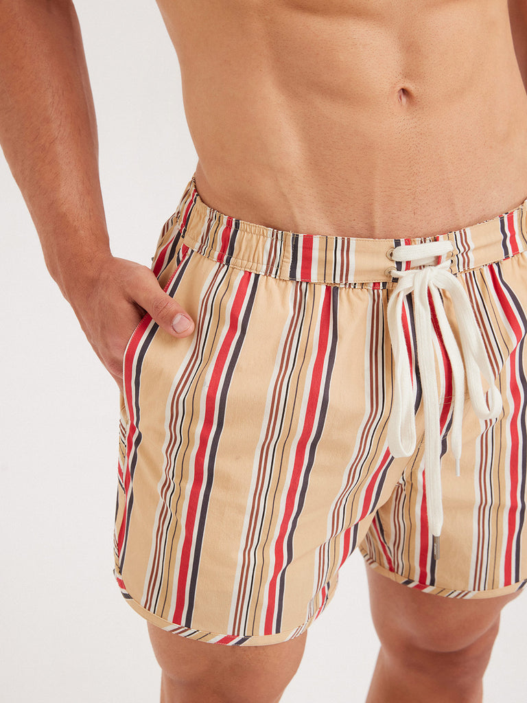 Men'S Woven Nail Spandex Swim Shorts Sustainable Men's Beach Shorts - BERLOOK