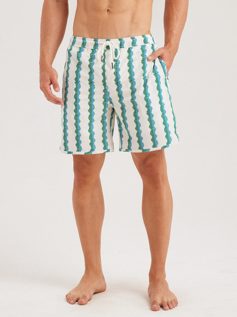 Men'S Woven Nail Spandex Swim Shorts Sustainable Men's Beach Shorts - BERLOOK
