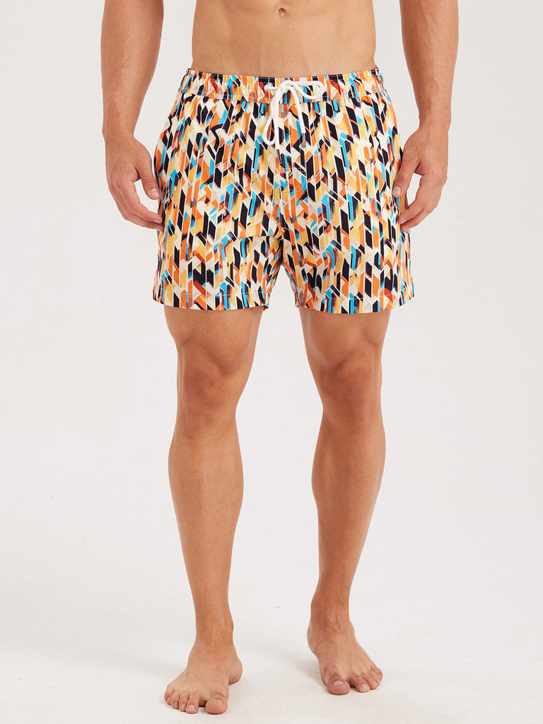 Men'S Woven Nail Spandex Swim Shorts Sustainable Men's Beach Shorts - BERLOOK