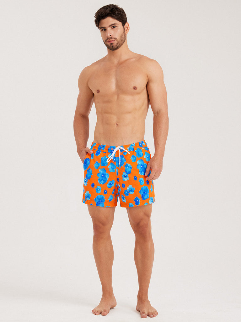 Men'S Woven Nail Spandex Swim Shorts Sustainable Men's Beach Shorts - BERLOOK