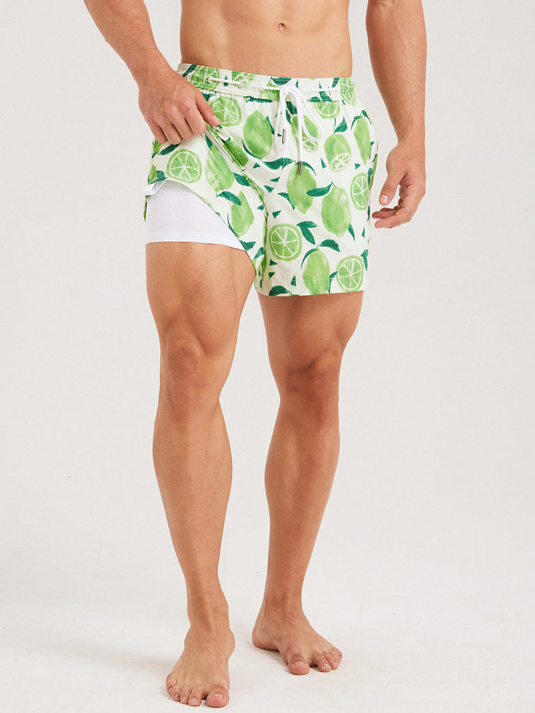 Men'S Woven Nail Spandex Swim Shorts Sustainable Men's Beach Shorts - BERLOOK