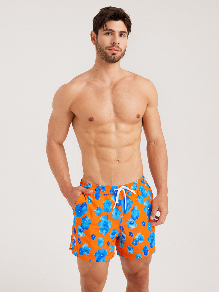 Men'S Woven Nail Spandex Swim Shorts Sustainable Men's Beach Shorts - BERLOOK