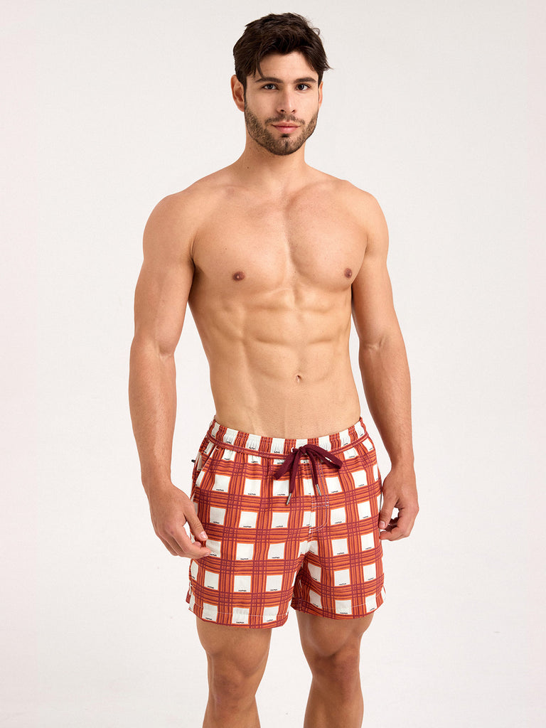 Men'S Woven Nail Spandex Swim Shorts Sustainable Men's Beach Shorts - BERLOOK