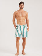 Men'S Woven Nail Spandex Swim Shorts Sustainable Men's Beach Shorts - BERLOOK