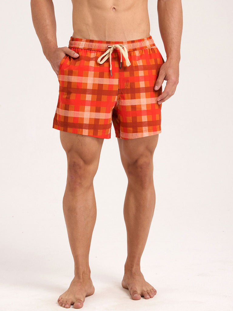 Men'S Woven Nail Spandex Swim Shorts Sustainable Men's Beach Shorts - BERLOOK