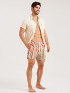 Men'S Woven Nail Spandex Swim Shorts Sustainable Men's Beach Shorts - BERLOOK