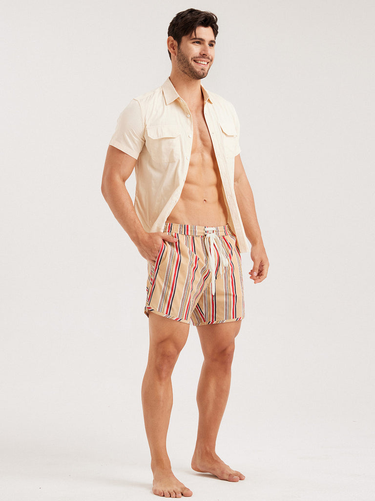 Men'S Woven Nail Spandex Swim Shorts Sustainable Men's Beach Shorts - BERLOOK