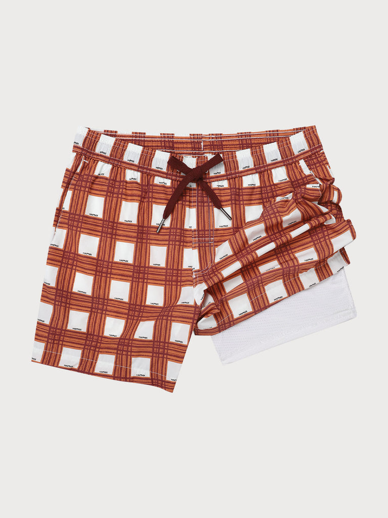 Men'S Woven Nail Spandex Swim Shorts Sustainable Men's Beach Shorts - BERLOOK