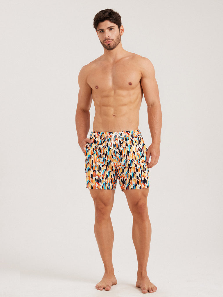 Men'S Woven Nail Spandex Swim Shorts Sustainable Men's Beach Shorts - BERLOOK