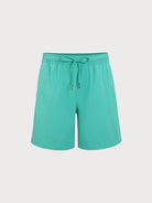 Men'S Woven Nylon Swim Shorts Green Sustainable Men's Beach Shorts - BERLOOK