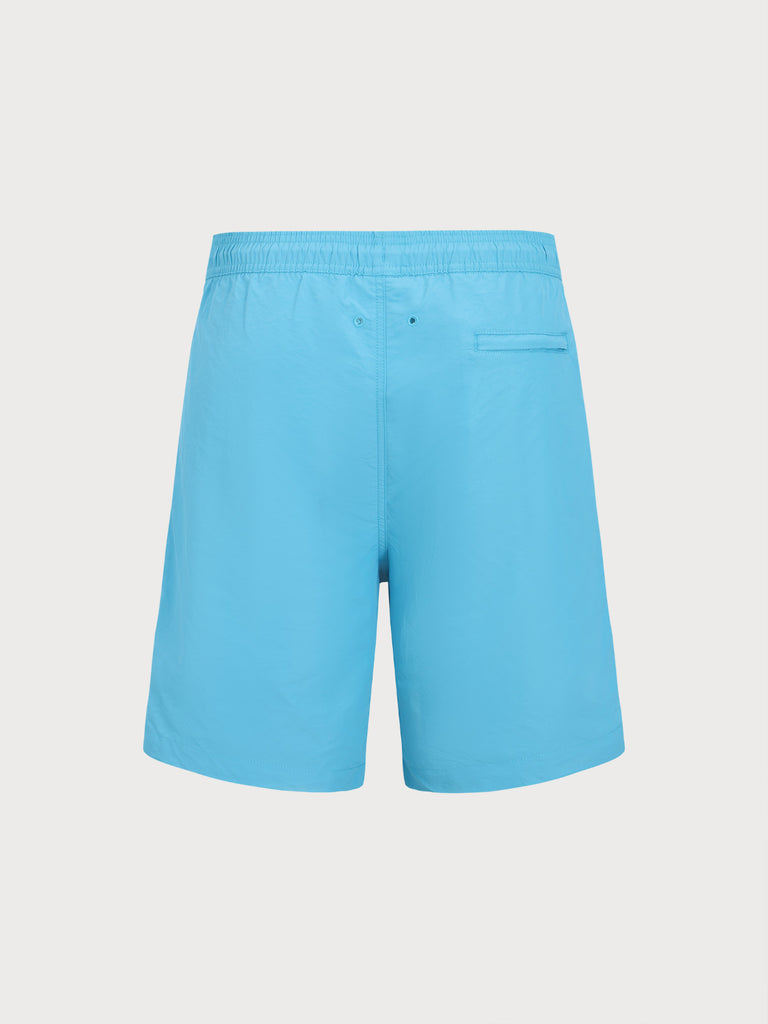 Men'S Woven Nylon Swim Shorts Sustainable Men's Beach Shorts - BERLOOK