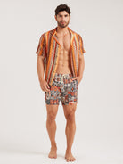 Men'S Woven Nylon Swim Shorts Sustainable Men's Beach Shorts - BERLOOK