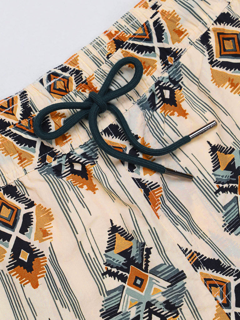 Men'S Woven Nylon Swim Shorts Sustainable Men's Beach Shorts - BERLOOK