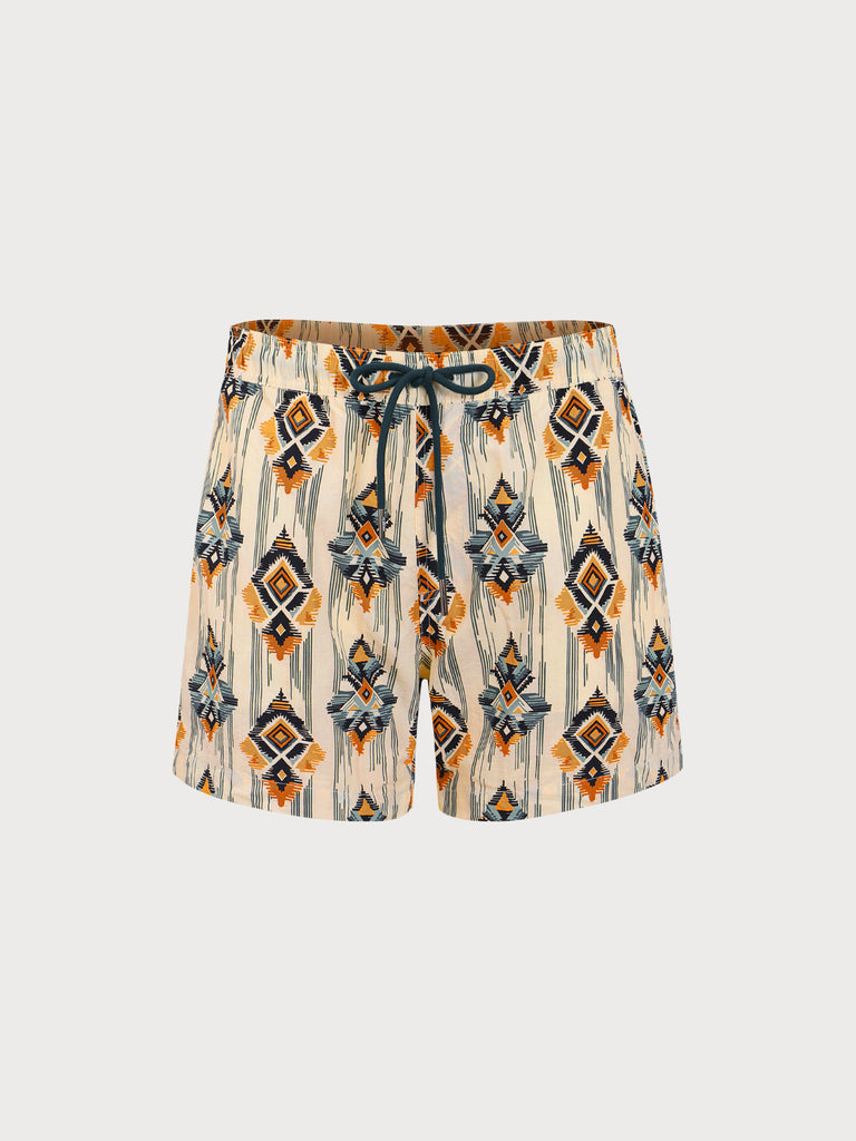 Men'S Woven Nylon Swim Shorts Sustainable Men's Beach Shorts - BERLOOK