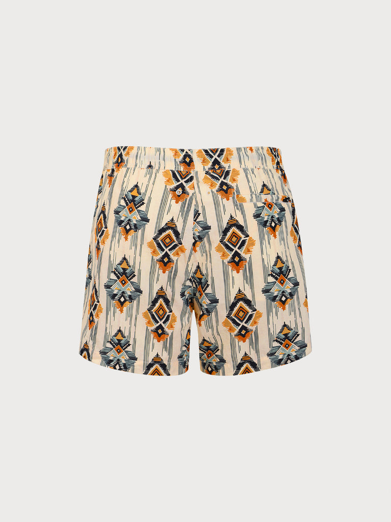 Men'S Woven Nylon Swim Shorts Sustainable Men's Beach Shorts - BERLOOK