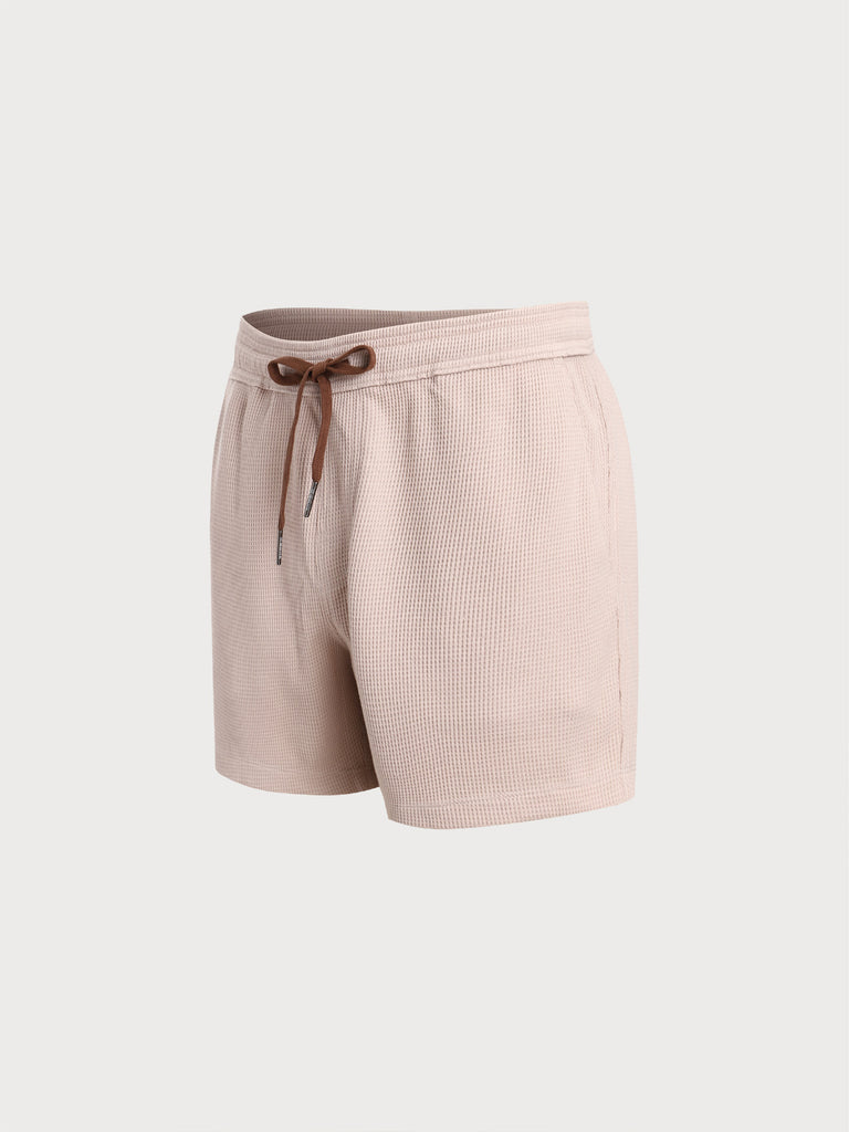 Men'S Woven Polyester-Cotton Swim Shorts Sustainable Men's Beach Shorts - BERLOOK