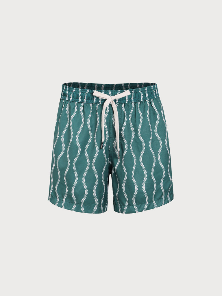 Men'S Woven Polyester-Spandex Swim Shorts Sustainable Men's Beach Shorts - BERLOOK
