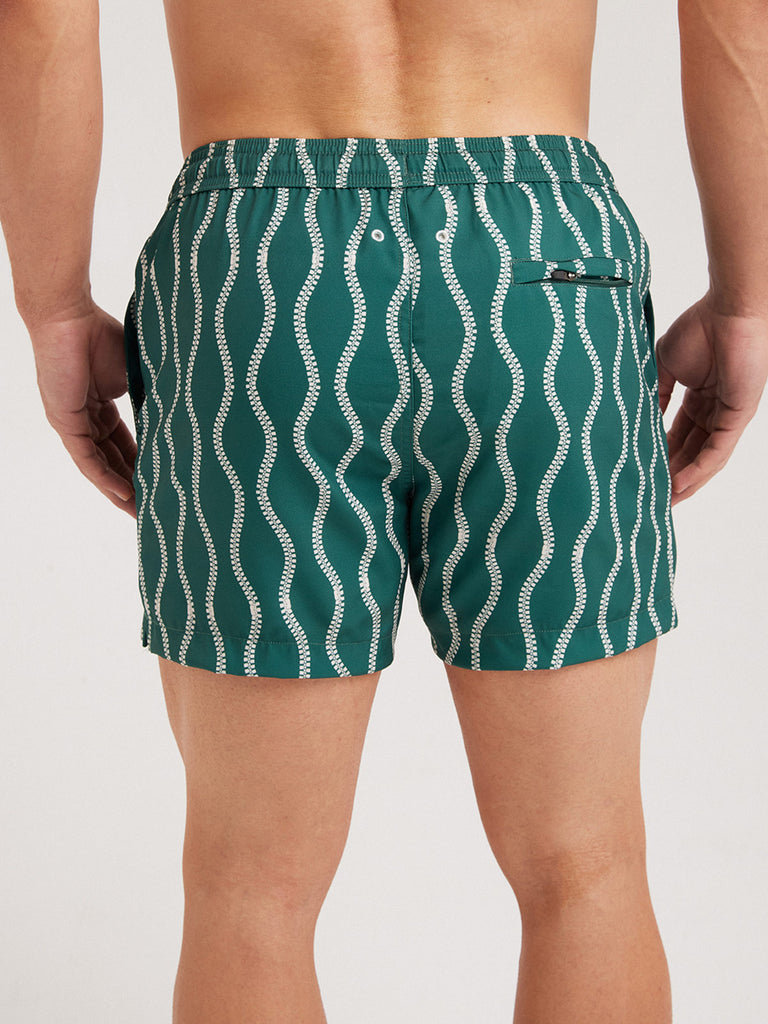 Men'S Woven Polyester-Spandex Swim Shorts Sustainable Men's Beach Shorts - BERLOOK