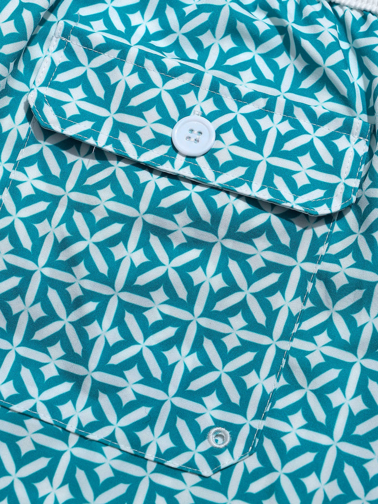 Men'S Woven Polyester-Spandex Swim Shorts Sustainable Men's Shorts - BERLOOK