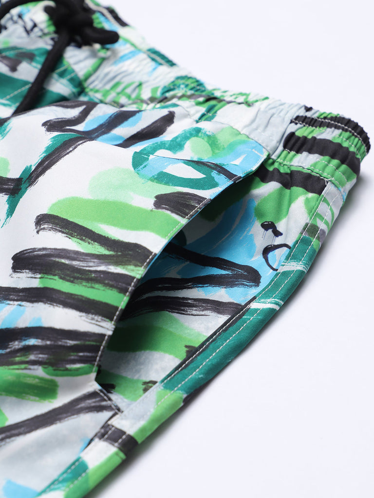 Men'S Woven Polyester Swim Shorts Sustainable Men's Beach Shorts - BERLOOK