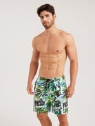 Men'S Woven Polyester Swim Shorts Sustainable Men's Beach Shorts - BERLOOK