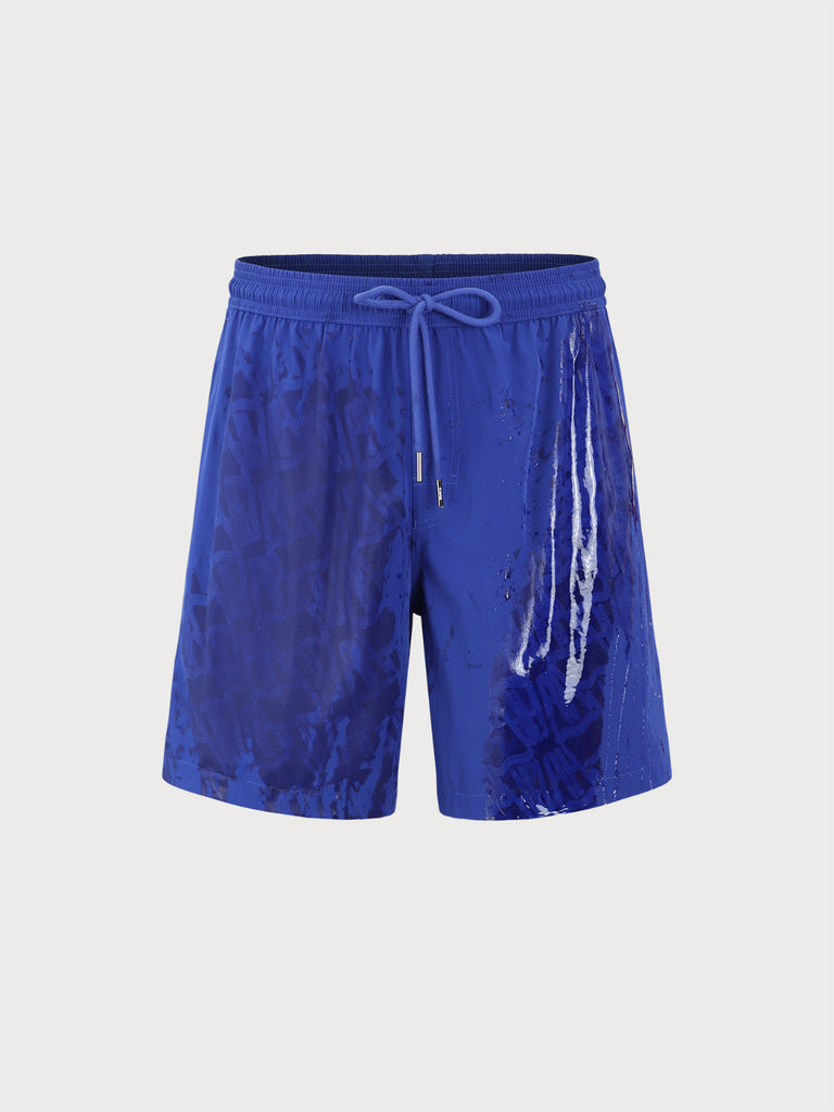 Men'S Woven Polyurethane Blend Swim Shorts Sustainable Men's Beach Shorts - BERLOOK
