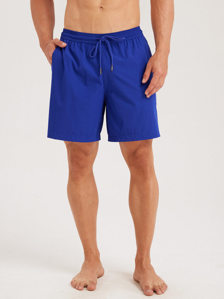 Men'S Woven Polyurethane Blend Swim Shorts Sustainable Men's Beach Shorts - BERLOOK