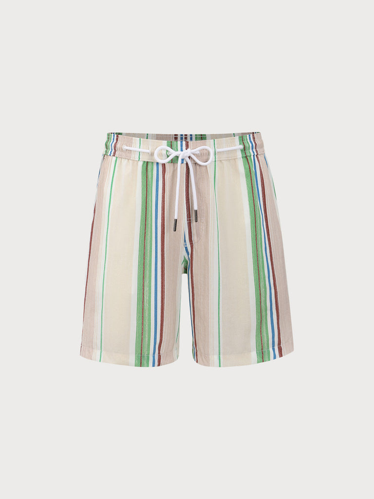 Men's Woven Blend Swim Shorts Sustainable Men's Beach Shorts - BERLOOK