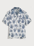 Men's Woven Nylon Spandex Top Blue Sustainable Men's Tops - BERLOOK