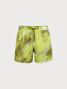 Men's Woven Polyester-Spandex Swim Shorts Yellow Sustainable Men's Shorts - BERLOOK