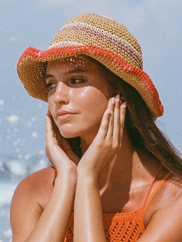 Multicolor straw fisherman's hat Sustainable Hats - BERLOOK