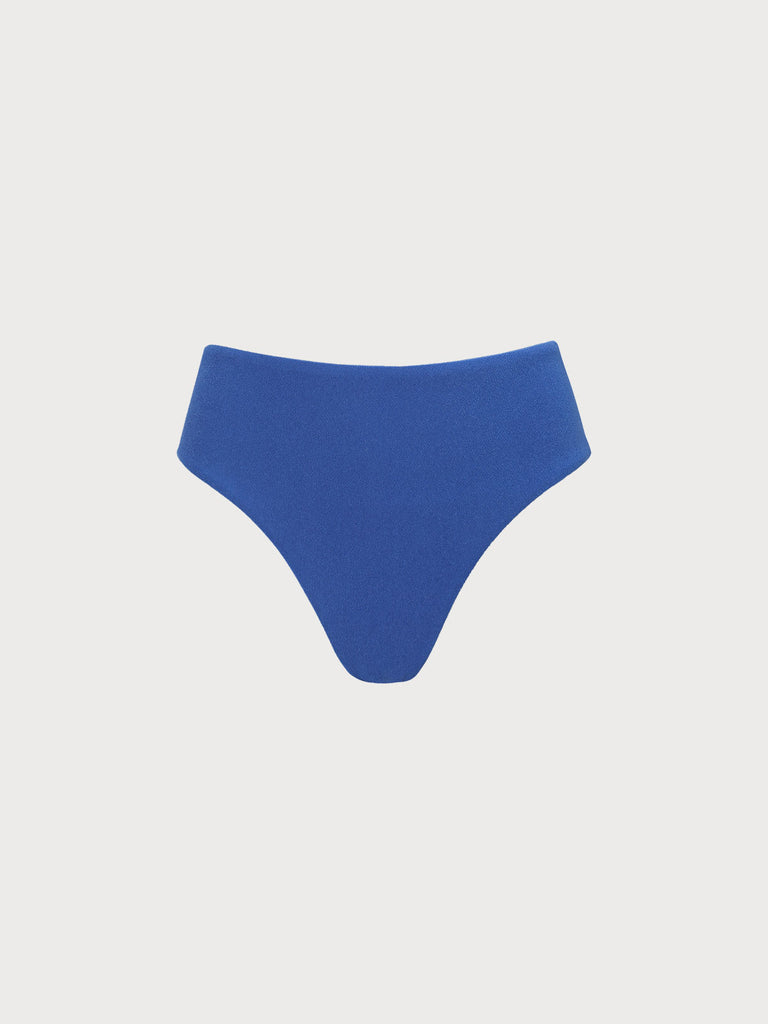 Navy Mid Rise Bikini Bottom Navy Sustainable Bikinis - BERLOOK